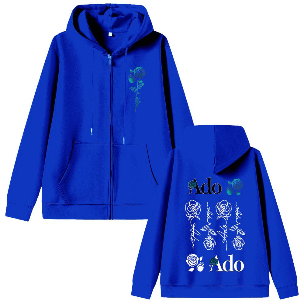 Ado World Tour 2025 Hibana Zipper Hoodie Men Women Clothing Fashion Japanese Style Streetwear Unisex Casual Fleece Zip Up Jacket