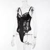 Adult Goods Costume Patent Leather Lace Cutout Bodysuit Corset for Women Sexy Nighties Lingerie Exotic Suits for Women Sexy Bras