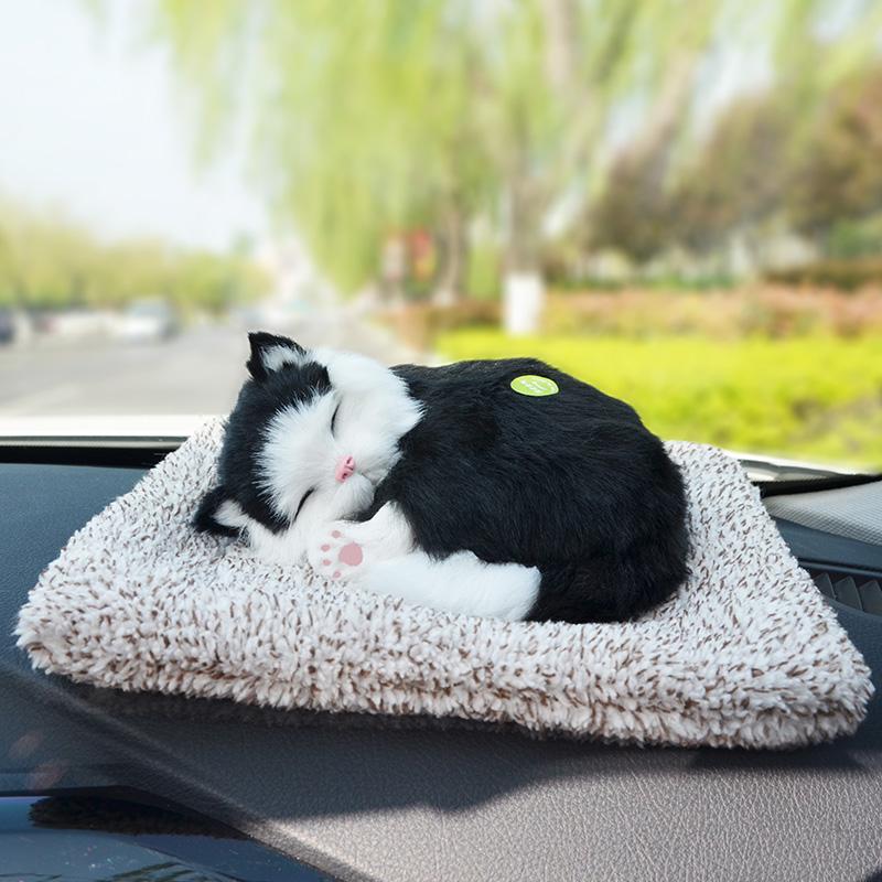 Simulation Mini Katze Niedliches Stoffkissen Plüschkatzen Mit Ton Kindergeburtstagsgeschenk Kreative Imitation Katzenornamente Heimdekorationszubehör