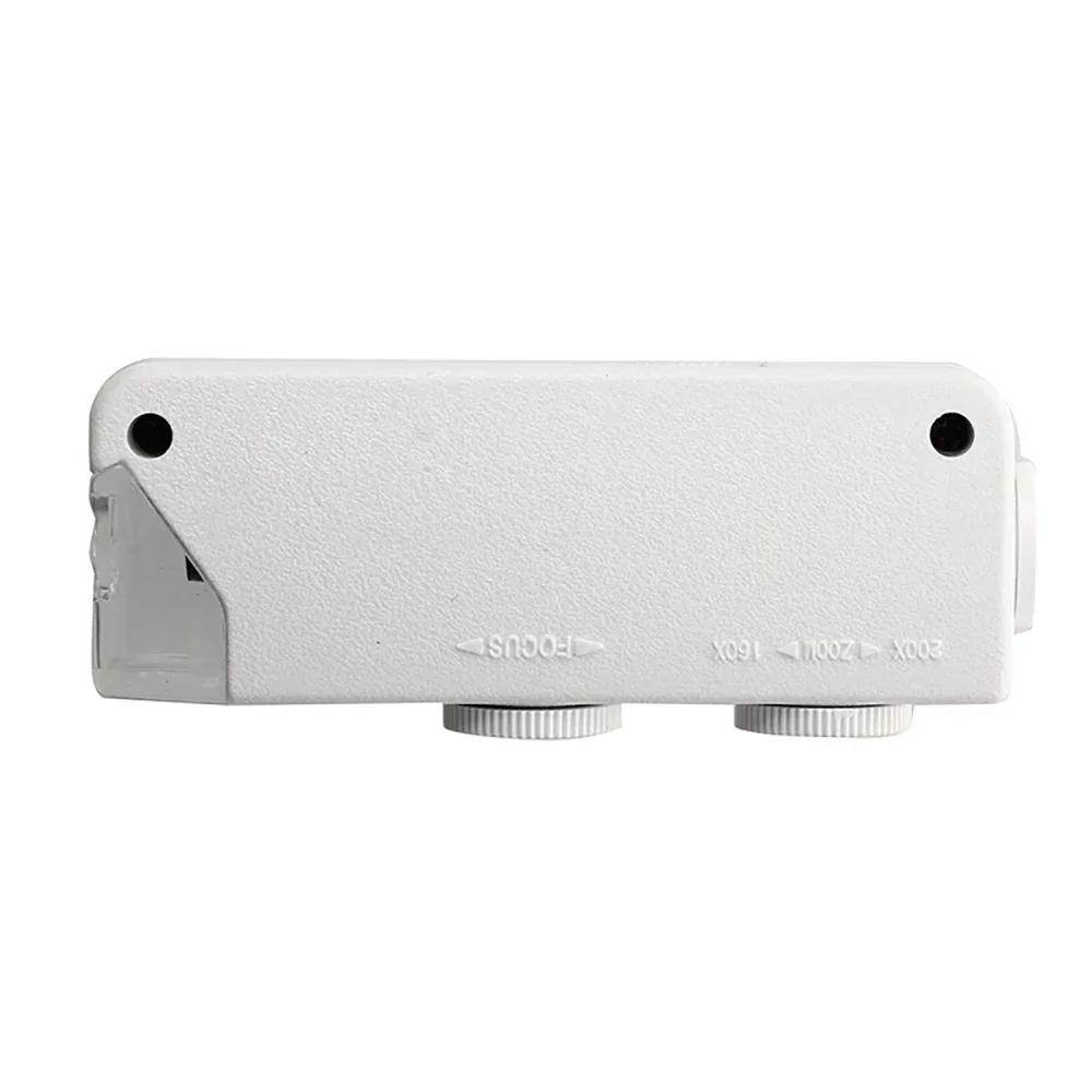 Miniature 160X 200X Zoom Lighted Microscope Jewelers Loupe Magnifying Glass Convenient and Portable Magnifying Tool