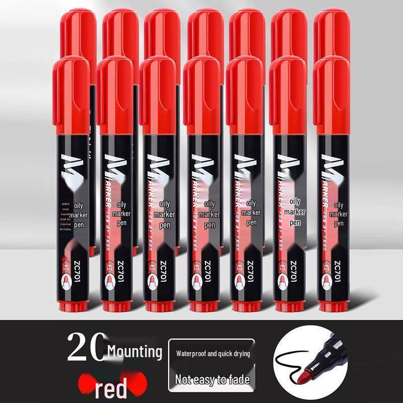 Waterproof Quick-Dry Oil-Based Broad Tip Marking Pen for Express Logistics