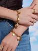 Oumeka 18k Gold-Plated Stainless Steel Jewelry Set: Versatile Pendant, Necklace, and Bracelet.