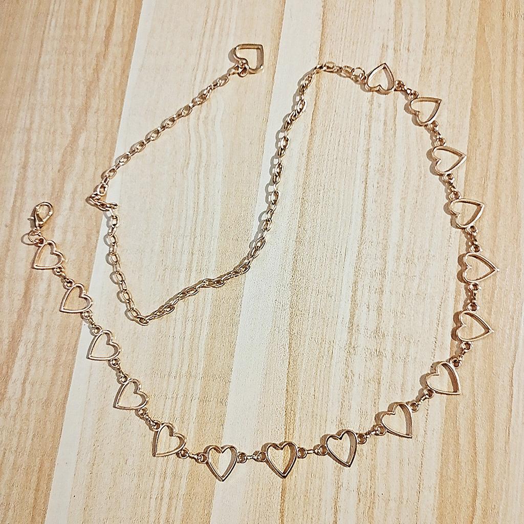 Retro Metal Hollow Heart-shaped Waist Chain Female Personality Versatile Multi-layer Body Chain