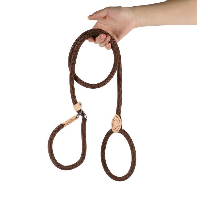 

1.8M Adjustable Tournament No Pull P Chain Nylon Rope Unbreakable For Dog Cat Outdoor Walking Training Pet Training Collar Leash 0.6cm