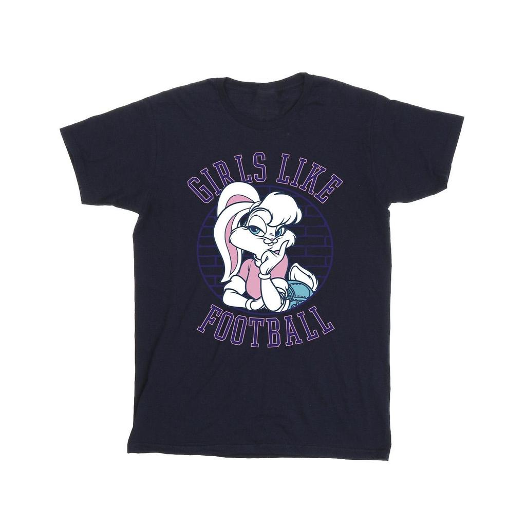 Looney Tunes Mens Lola Bunny Girls Like Football T-Shirt