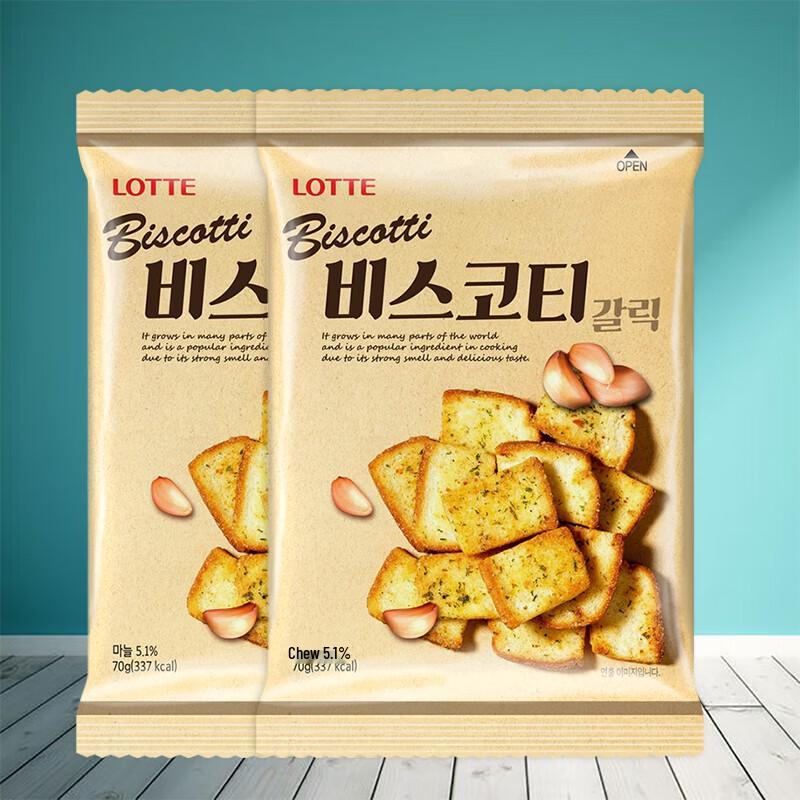 LOTTE Non-Fried Garlic Flavored Roasted Bread Slices