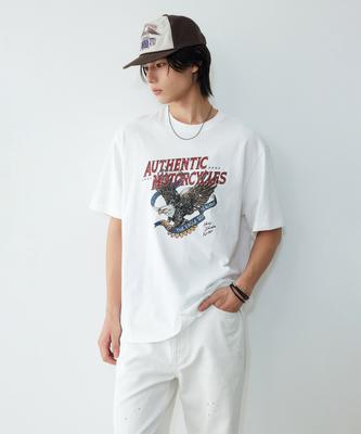 HARLEY-DAVIDSON COLLECTIONS® [Bv] Authentic Eagle Short Sleeve T-Shirt White_Hh16111056