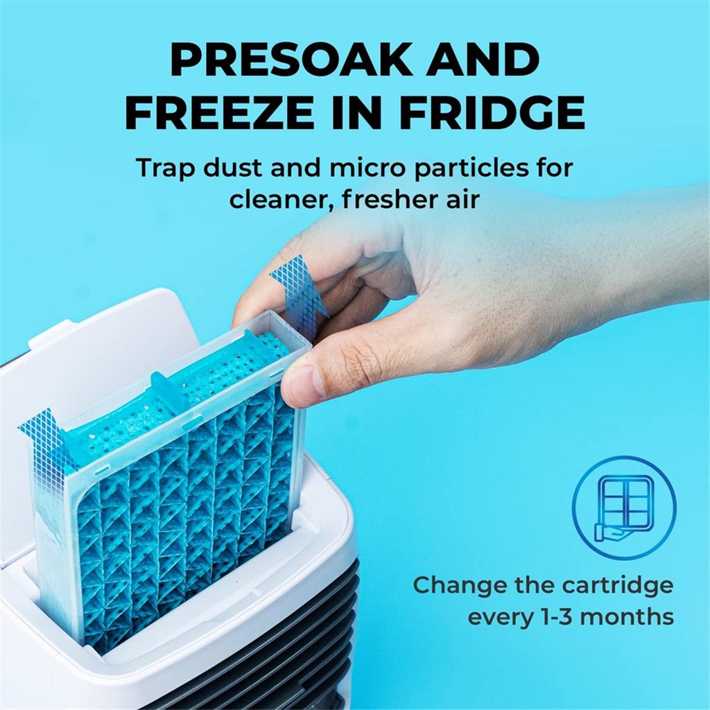 New Portable Evaporative Air Cooler - USB-Rechargeable Mini Swamp Cooler with Humidifier for Indoor and Outdoor Use