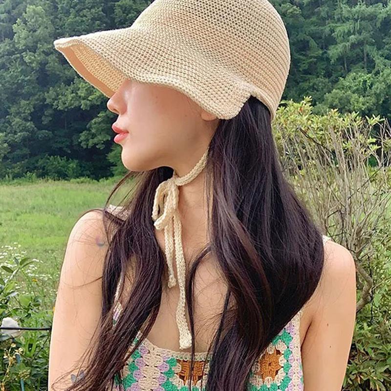 Sun Hat Wide Brim Floppy Summer Hats For Women Beach Bucket Caps Foldable Shade Hat Breathable Sunscreen Caps Gifts