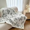 New double-layer cationic jacquard butterfly-dyed multi-functional blanket Tafu wool lamb wool blanket