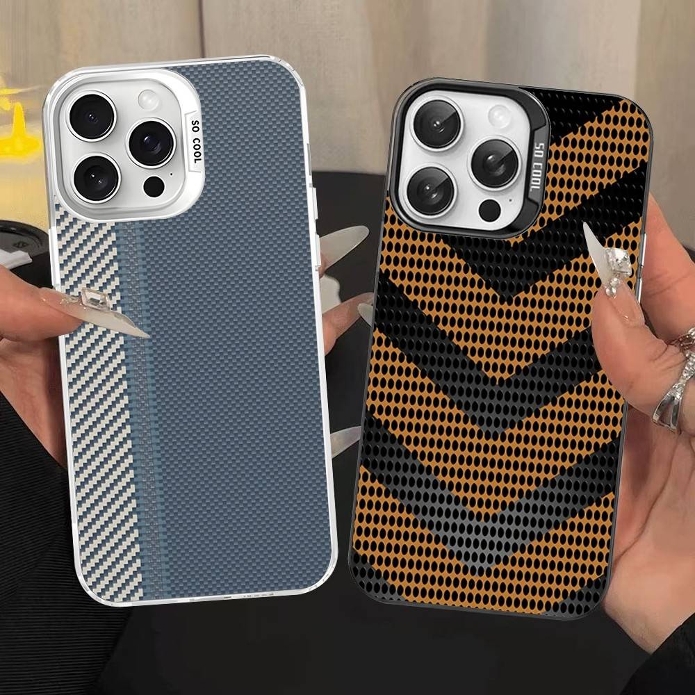 Fiber Texture Phone Cases For IPhone 17 16 15 14 13 12 11 Plus Pro Max Colorful Case