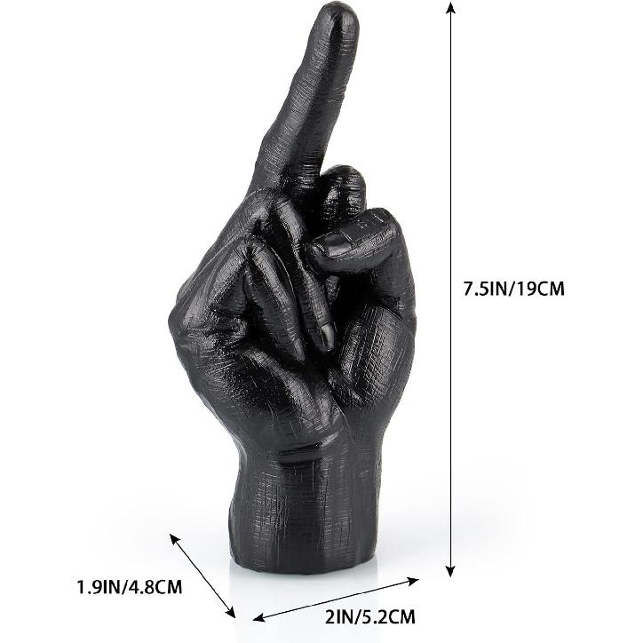 MOLIGOU Hand Gesture Desk Statues, Finger Sculpture Decor, Hand Statue Decor for Living Room, Shelf