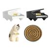 Yousheng Piano And Cat Figurine Resin Piano Player Cat Ornament Tabletop Cartoon Cat Sculpture for Home Office Desk Bookshelf Decoration