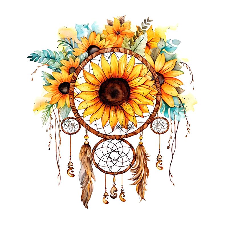 Sunflowers Bouquet Wall Sticker Bathroom Toilet Decor Living Room Cabinet Refrigerator Home Decoration Decals