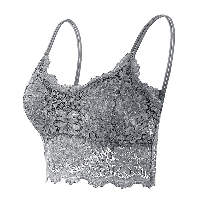 Plus Size Lace Anti-Exposure Spaghetti Strap Bandeau Women's Strapless Vest
