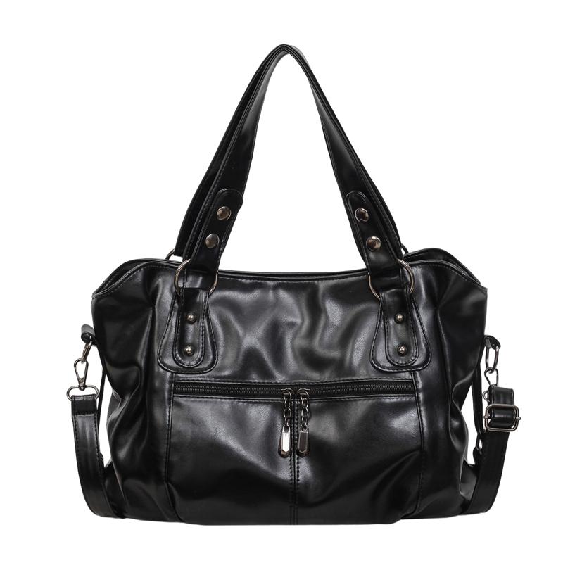 Vintage Large Capacity Tote Bag Women s Handbag PU Shoulder Crossbody Bag