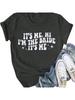 MOUSYA Braut T-Shirt Wounisex Braut Team Shirt Ich bin's Hallo Ich bin die Braut Junggesellinnenabschied Hochzeit Lässige Kurzarm Tops