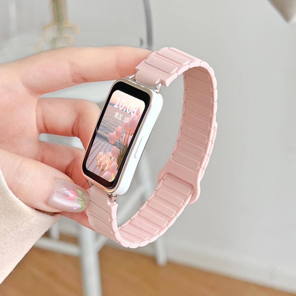 Huawei Band 10 Silicone Magnetic Sports Strap - Two-Color Wristband for Smart Watch 8/9