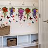 Painted Hanging Decorations Flower Basket Butterfly Bedroom Living Room Home Background Beautification Decoration Wall Stickers