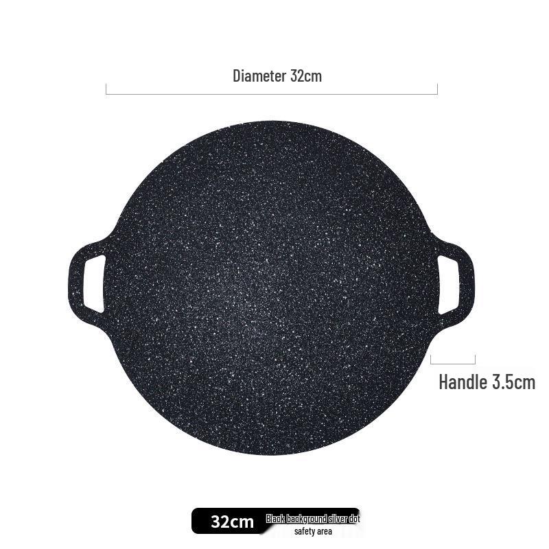 Non-stick Japanese Maifan Stone BBQ Pan for Induction & Outdoor Teppanyaki