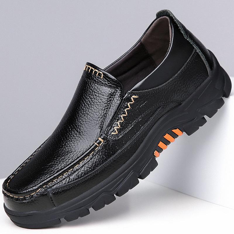 FashionBritish Platform Leather Shoes for Men Fashion Casual Men Driving Shoes Spring Autumn Designer Solid Color Light Loafers Male