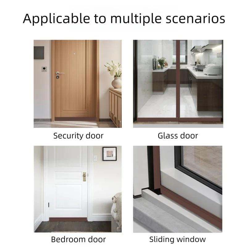 1pc Door Bottom Seal Strip - Flexible Weatherstrip | Windproof, Dustproof, Rainproof, Noise Reduction | Self-Ad