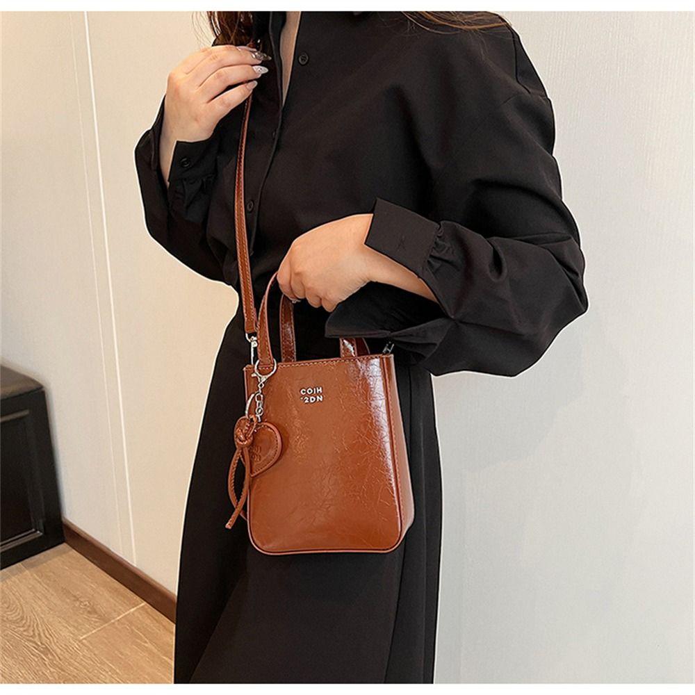 Trend Korean Pu Leather Shoulder Bag Silver High Quality Crossbody Bags Mini Small Square Bag for Women Lady
