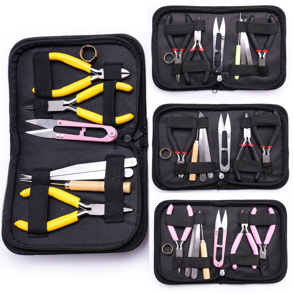 8Pcs/Set Pliers Beading Tool Kit Portable Jewelry Making Kits Jewelry Repair