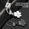 4pcs Cat Paw Metal Zipper Pulls Removable for Clothing Luggage Parka Replacement Zipper Head Pendant Repair Tool