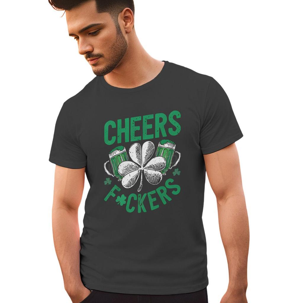 Cheers St Patricks Day Streetwear Harajuku Tshirt Vintage Green Clover Beer T Shirts New Women Men Tiedye Holiday Tshirts