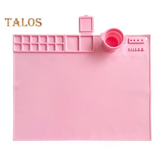 

Силіконовий килимок для малювання зі складаною чашкою Килимок для рукоділля Проекти зі смолою для малювання Скульптури Термостійкий килимок для малювання Подарунок художнику рожевий