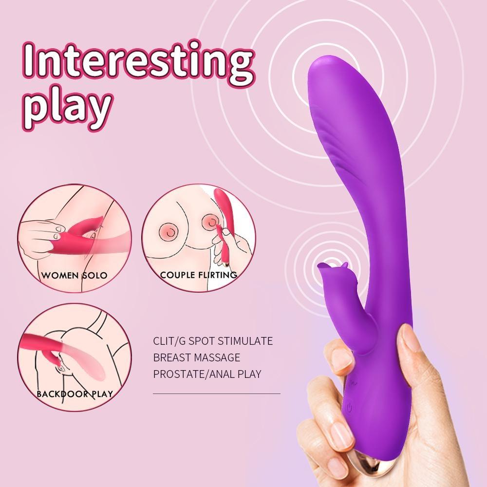 G Spot Couple Vibrator with Heating Function for Clitoris G-spot Stimulation APP Remote Control Vibrator Dildo with 10 Vibrating for Women Couple