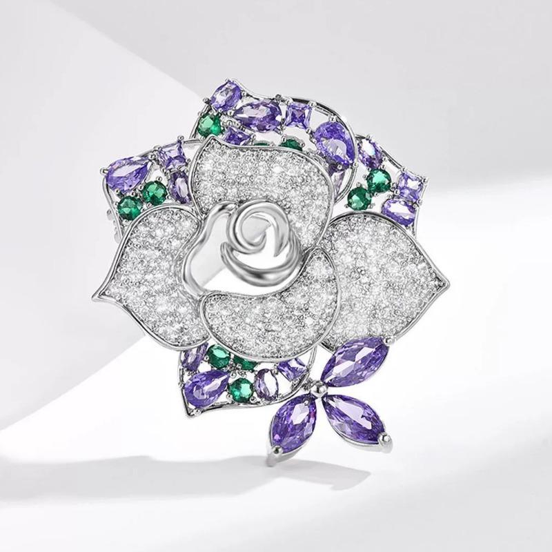 

Брошь Роза, Модная и Универсальная, Небликующая Застежка, Чувство Дизайна, Нишевый Аксессуар-Брошь синий