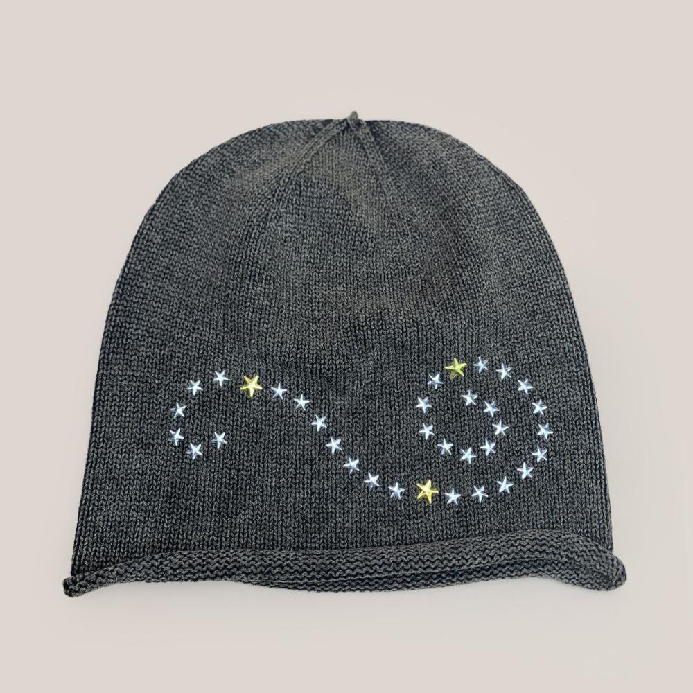 Knitted Beanie Hat Thick Warm Street Hats Versatile Knitted Hats Casual Wear Dark Grey