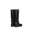Rain Boots Fashion Water Boots Women's Long Sleeve Zipper High Heel Motorcycle Boots Waterproof and Anti Slip Rain Shoes Women
