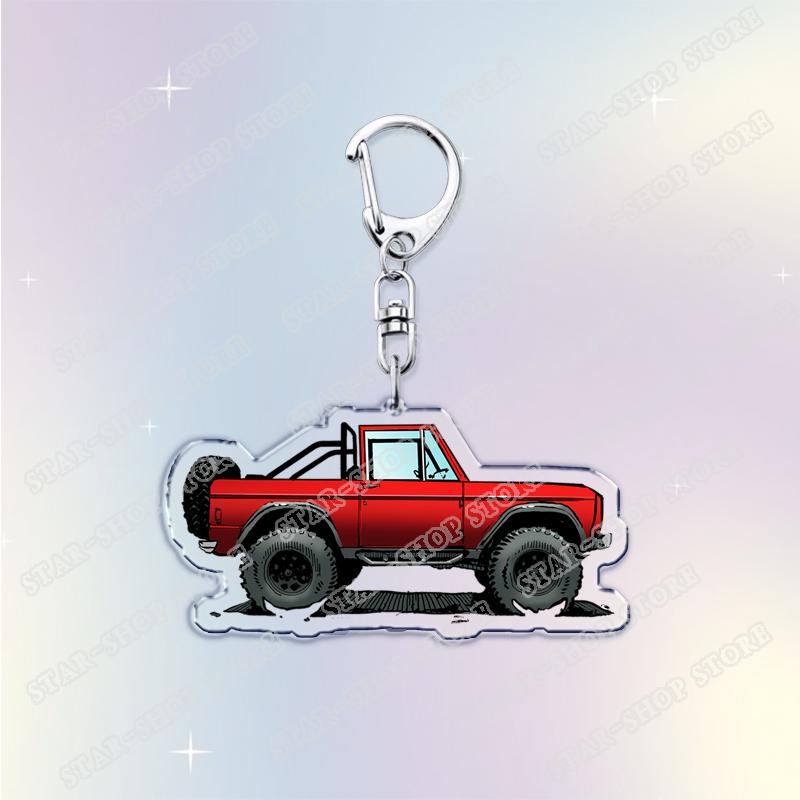 Vintage Classic Old Truck Keychains for Accessories Jewelry Retro Vector Car Keyrings Fans Friends Gifts