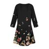 Women's Summer Dress Loose V Neck Three-quarter Sleeve Sundress With Pockets Dress