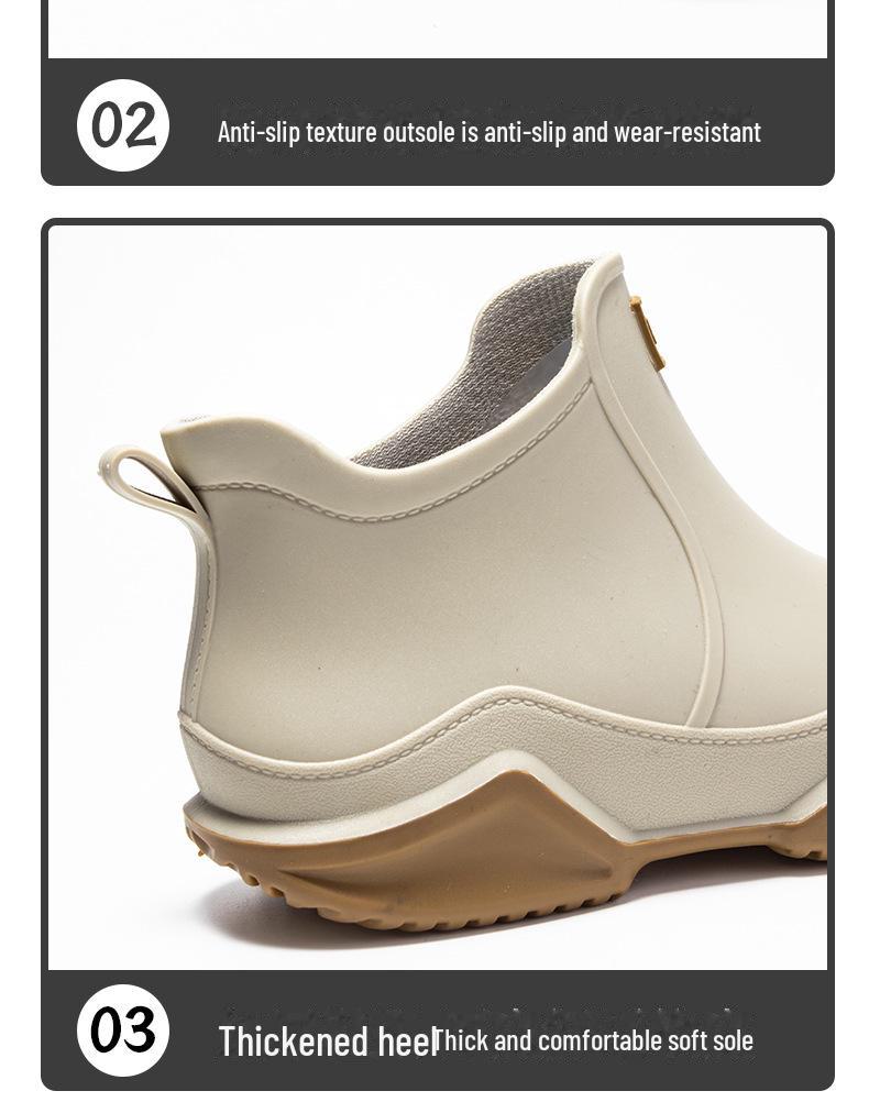 Unisex Wasserdichte Kurze Regenstiefel 2024 - Rutschfest, Abriebfest für Angeln, Küche, Takeaway-Arbeit