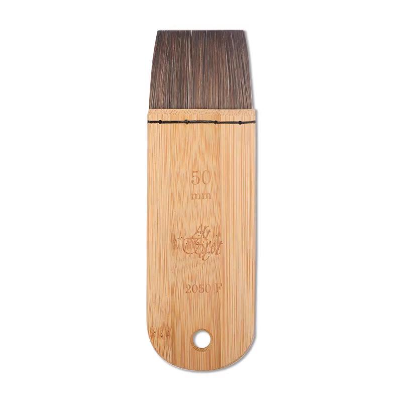 Artsecret Flat Brush with Grey Squirrel Hair Blend & Carbonized Bamboo Handle for Watercolor, Gouache, Oil, & Acrylic Painting
