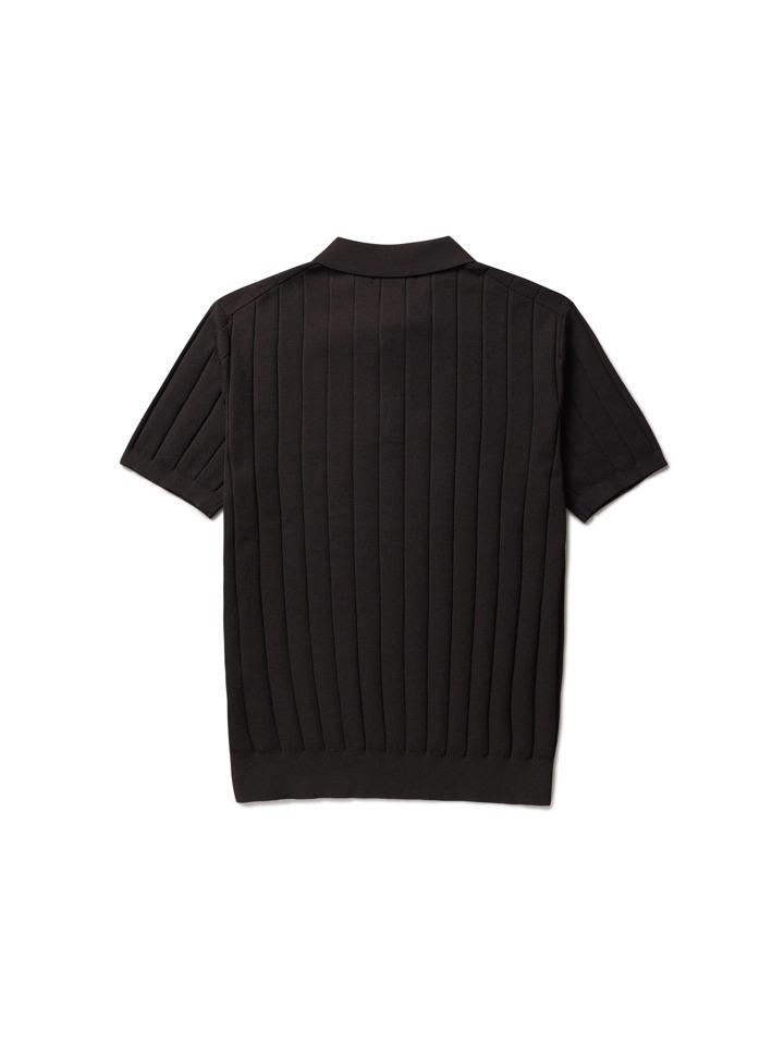 OLZEN Men'S Transitional Ribbed Short Sleeve Polo Shirt_Zof3Et1301Br