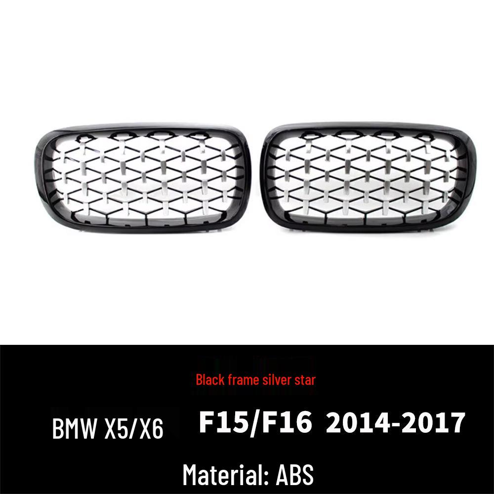 Compatible Black Kidney Grille for BMW X5/X6 F15/F16 (2014-2017).