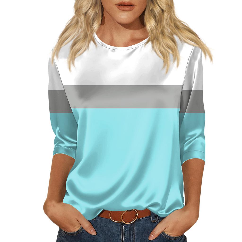 Blouse For Women Dressy 3/4 Long Sleeve Shirts Business Casual Outfit Tops