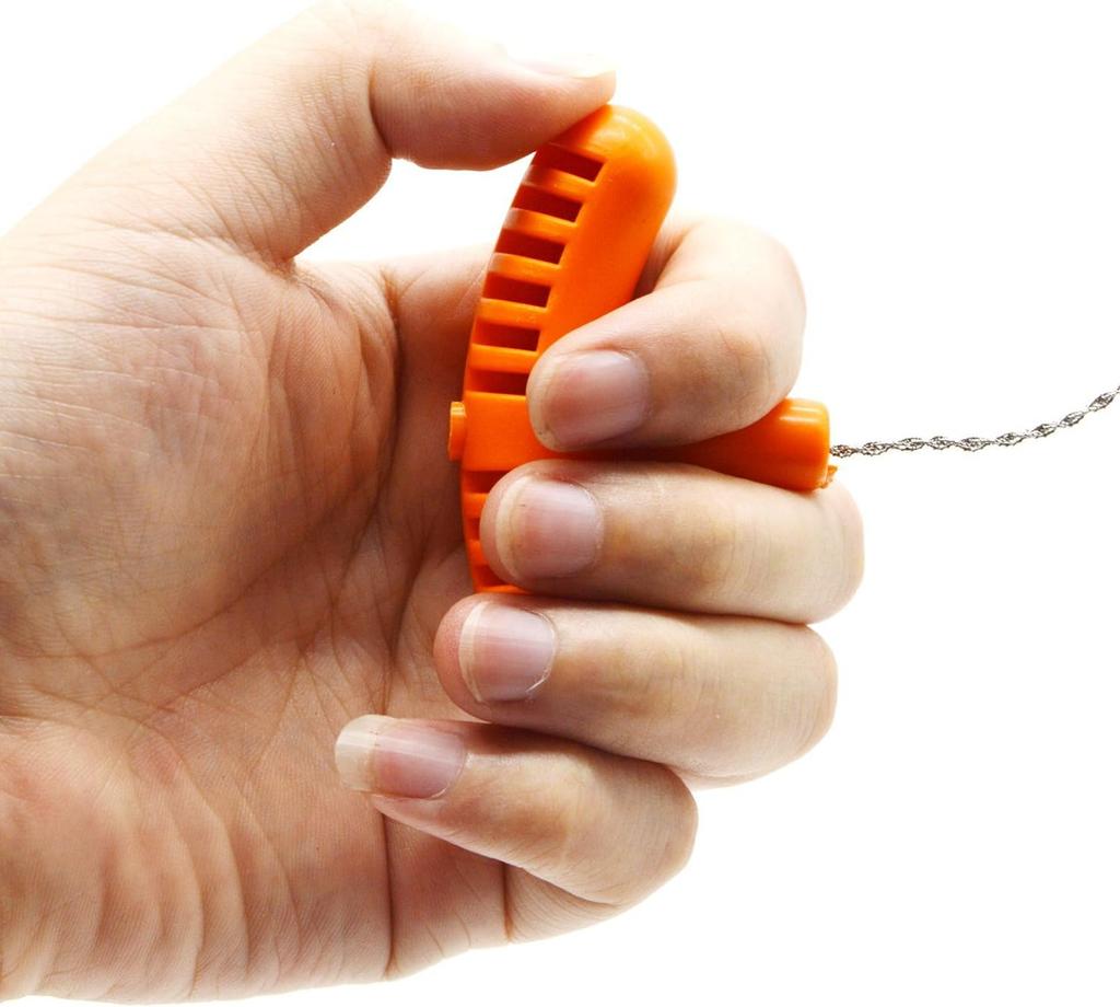 Pocket Wire Saw, Orange, High-Quality Multi-Functional Mini Wire Saw, for Wood, Plastic, Outdoor Camping Emergency Survival