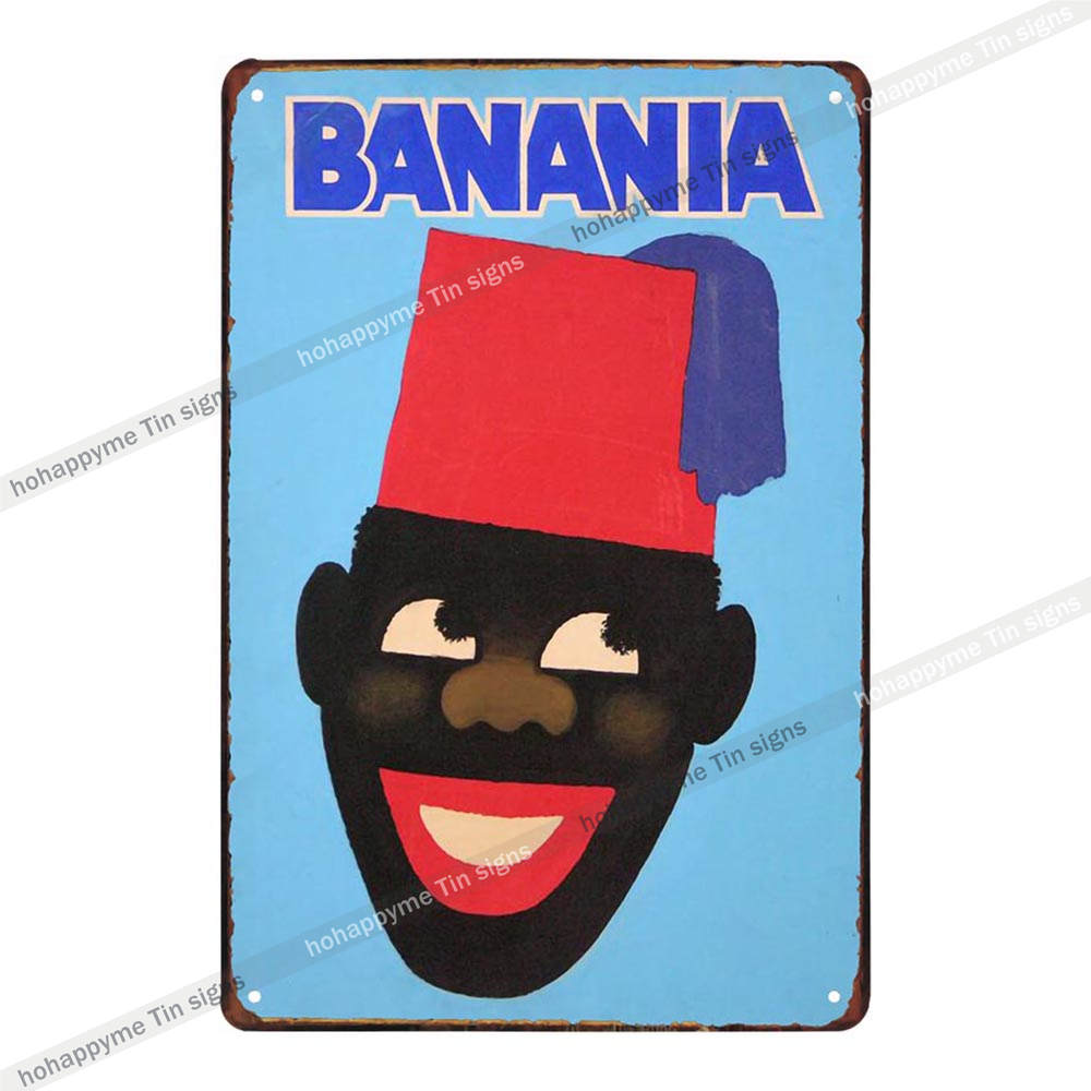 BANANIA Metal Signs Funny Tin Painting Plaque Vintage Decorative For Bar Pub Club Cafe Poster Wall Stickers Home Decor 20x30cm