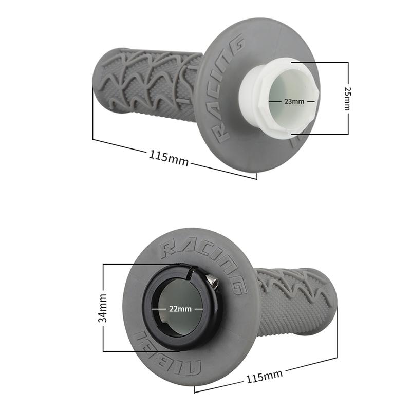 NIBBI Motorcycle Lock-on Grips 22mm Rubber Handlebar Aluminum Throttle Control Base Set for KTM SXF XCF EXCF 350 500 Husqvarna