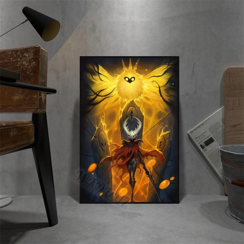 Video Games Hollow Knight Classic Anime Print Posters For Living Gaming Room Canvas Painting Art Home Wall Decor Pictures Gift