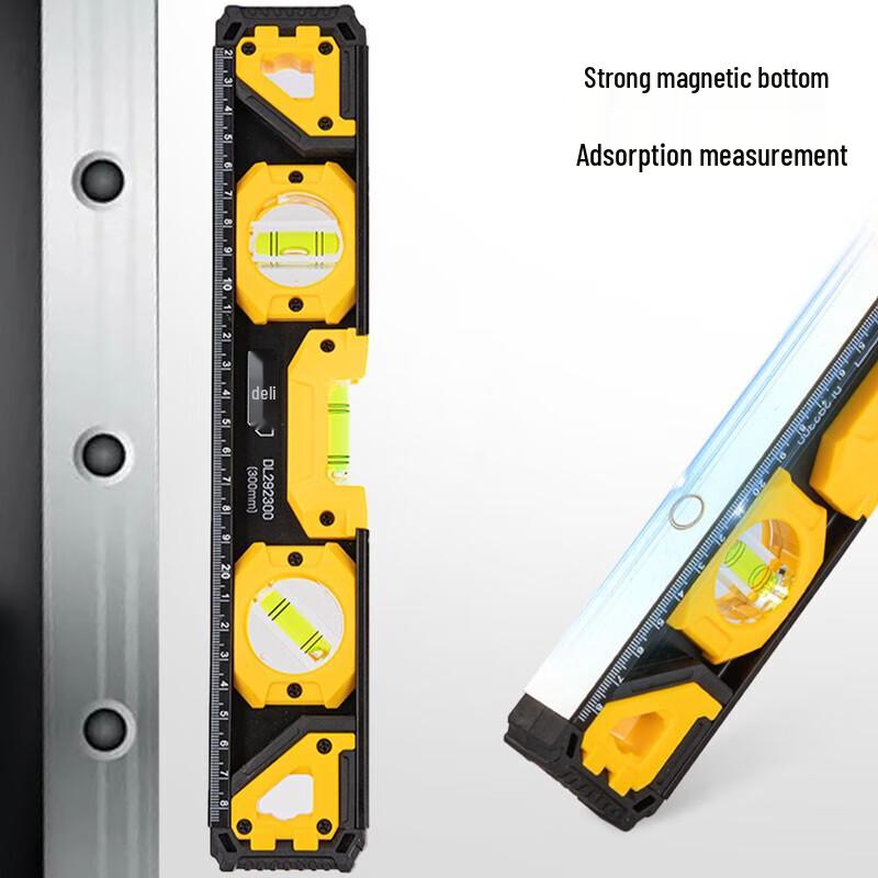 Deli Professional Magnetic I-Beam Level Ruler DL292600