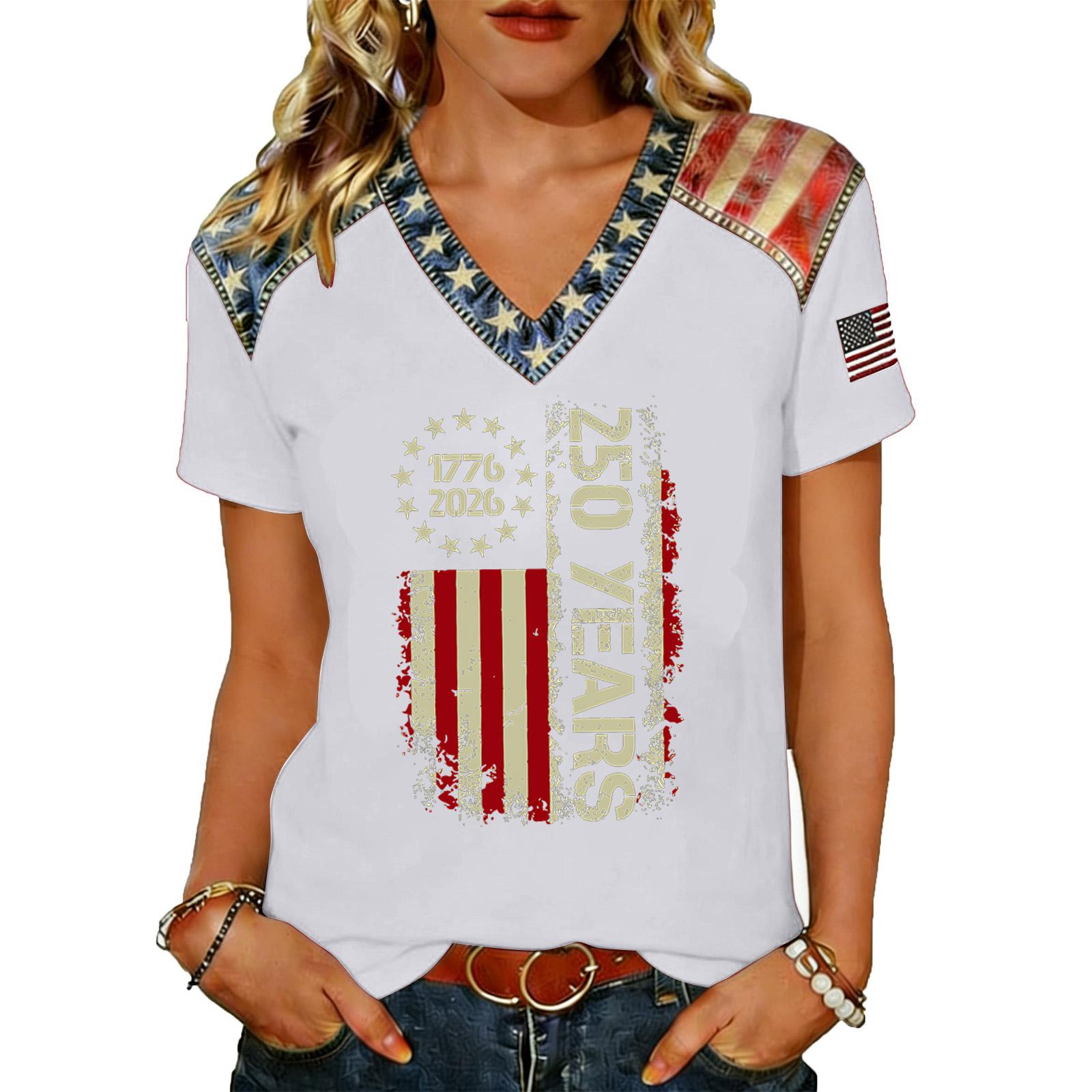 

Women Casual V Neck Short Sleeve Pullover T Shirt Lightweight Soft Fabric Relaxed Fit Summer Top XXL білий