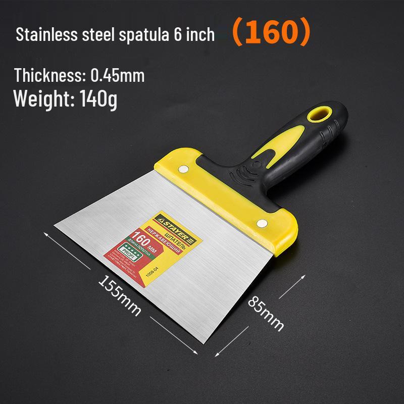 Large & Small Putty Knife Set with Plastic Handles for Scraping and Spatula Use