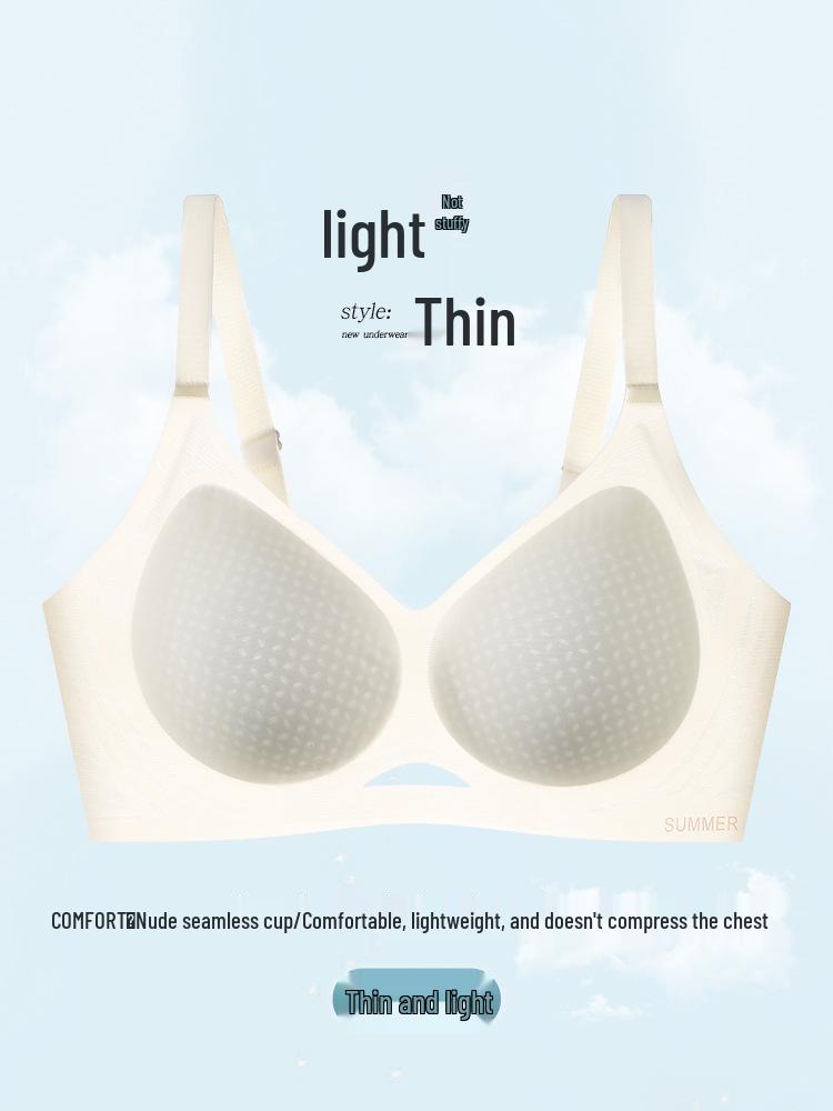 

Женский летний бюстгальтер пуш-ап из ледяного шелка - Бесшовный, дышащий, с поддержкой против провисания 3XL suitable for 95/42ABC